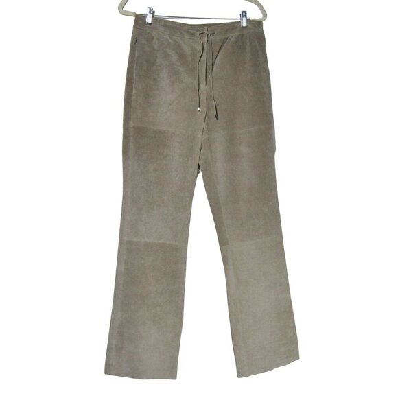 VTG SUEDE Leather 8 BOHO 90s Western Cowgirl Yellowstone Rocker Festival Pants - Picture 1 of 9